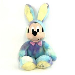 Disney Store 2020 Tie Dye Mickey Mouse Plush Easter Bunny Suit Stuffed Animal
